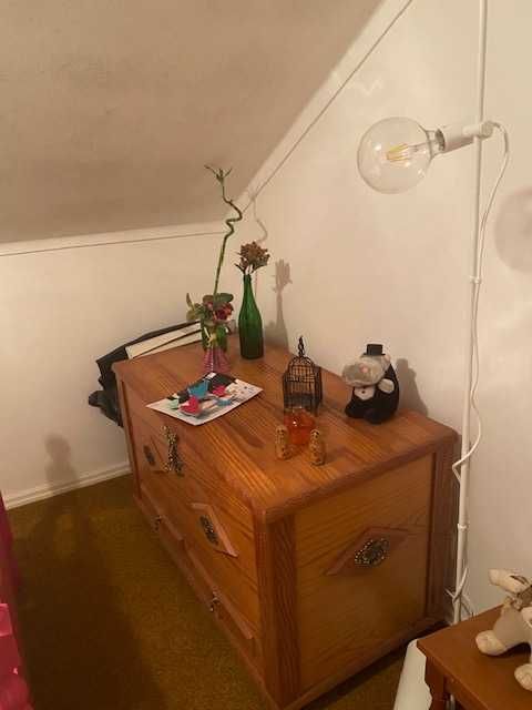 Cama Solteiro Vintage Restaurada + Restante mobília de quarto