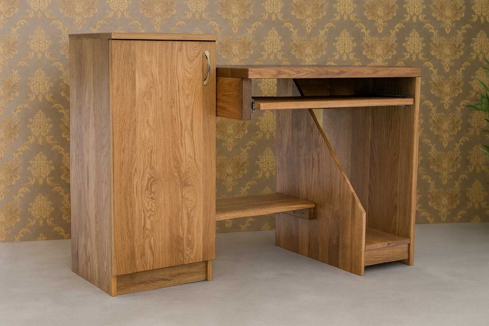 Biurko Dębowe, 100% Lite Drewno Dąb.