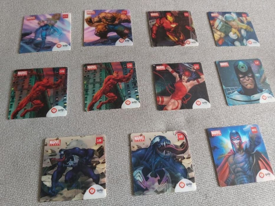 Coleção Holográfica "SUPER HERÓIS da MARVEL" Galp 2005 (Completa)