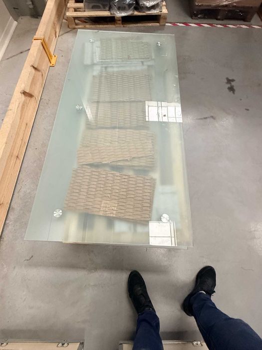 blat szklany hartowany do stołu mat 200x100, 2szt