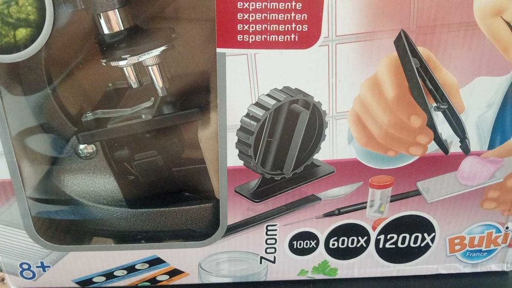 Microscópio Buki France MS907B Infantil 30 Experimentos 1200x