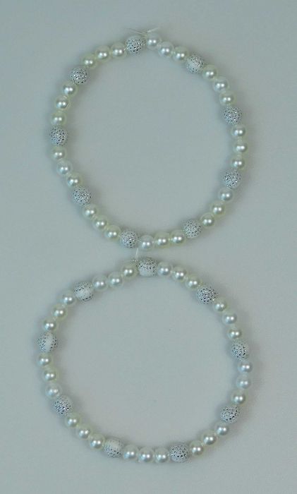 Bransoletki hand made 2 szt. zestaw 12 perły