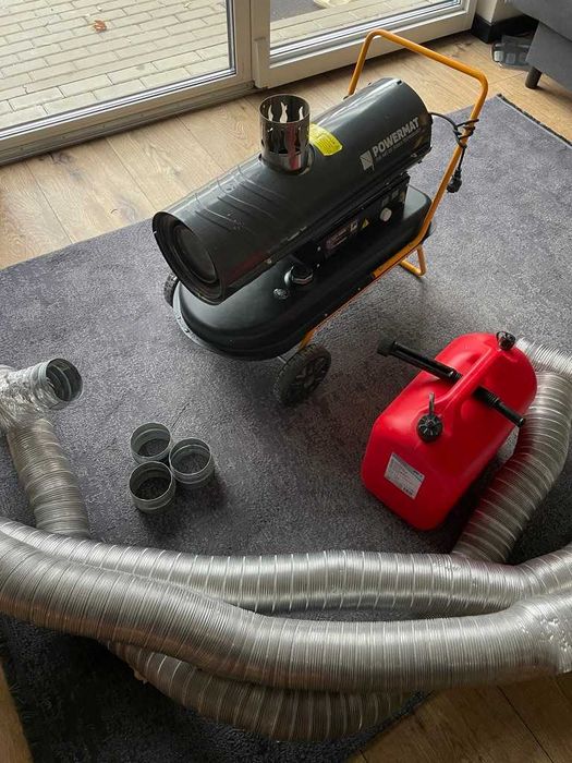 Nagrzewnica z Kominem Spalinowa Dmuchawa Olejowa 30 kW + dodatki