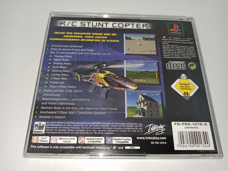 sony psx, psone R/C STUNT COPTER komplet, helikopterek 5/6