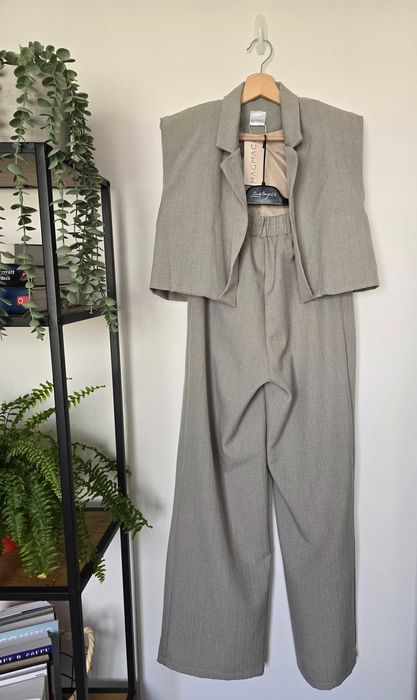 Komplet | Spodnie z wysokim stanem | Kamizelka | MagMac | Butik