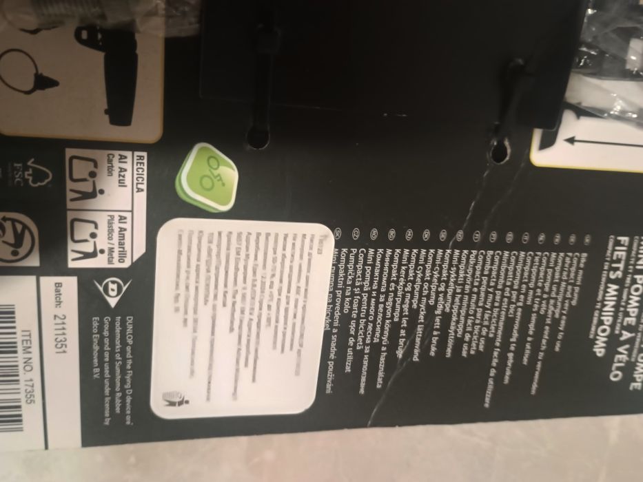 Насос велосипедний Dunlop