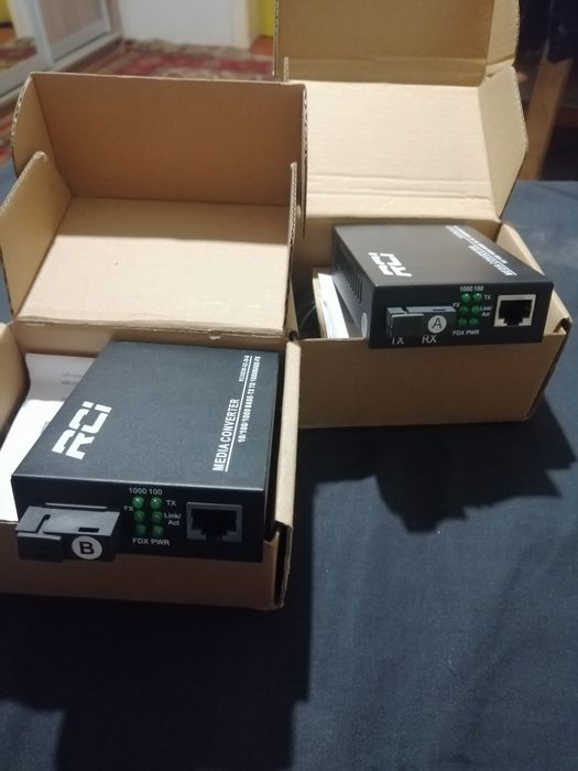 Медиаконвертер RCI 1G, 20km, SC, RJ45