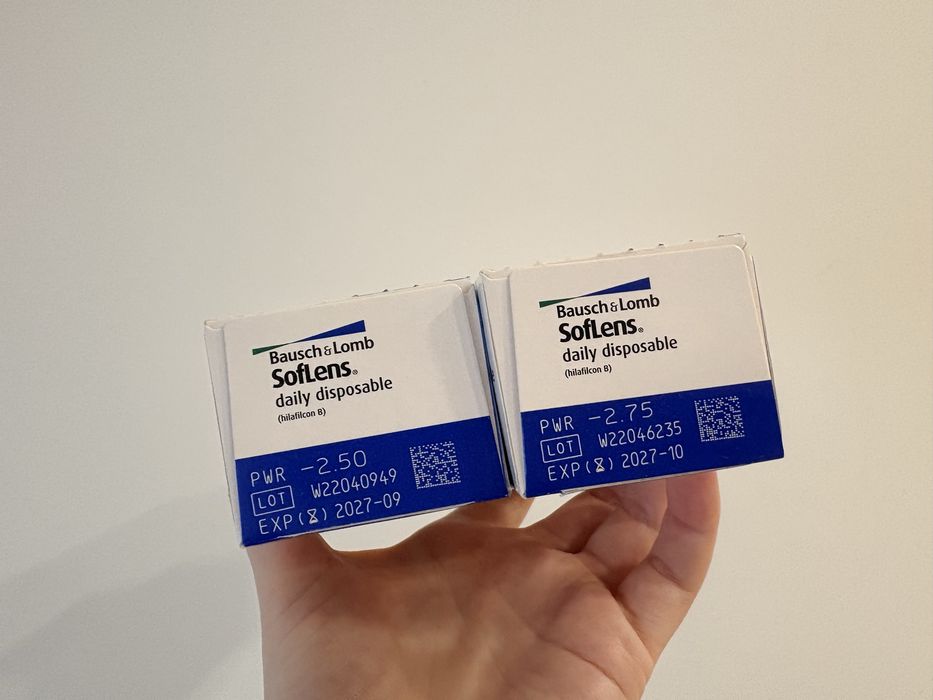 Soczewki jednodniowe 10szt. -2,5 i -2,75
