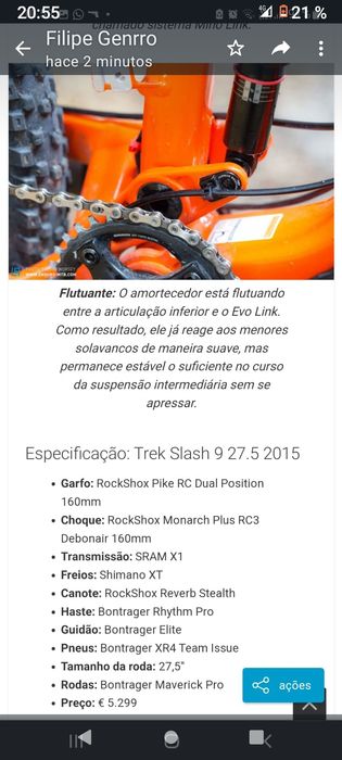 Bicicleta doble suspensão 27,5 semi-nova