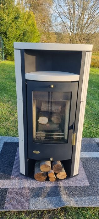 Kominek ,Kominek narożny 9 KW.  W eleganckim stanie ! koza , piecyk