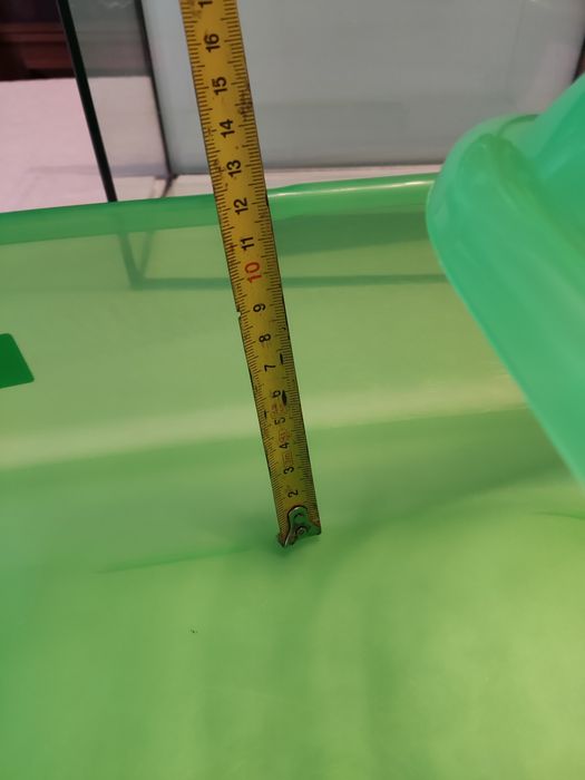 Tartarugueira de 25 litros, plástico, verde, como nova