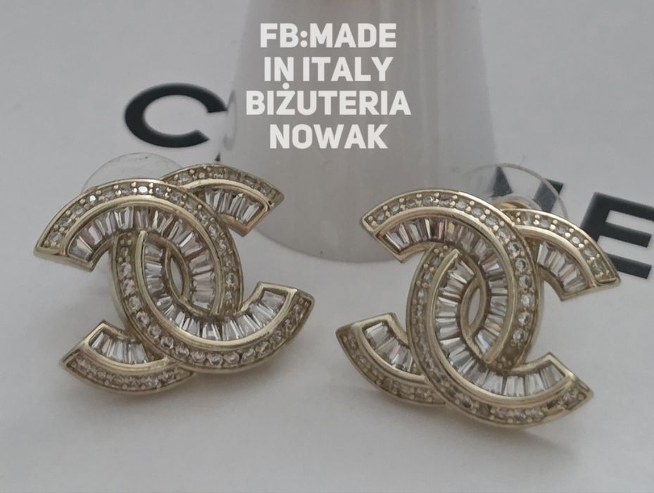 Kolczyki cc chanel cyrkonie