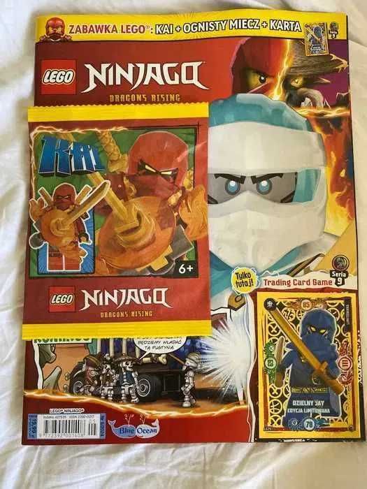 Gazeta z klockami LEGO Ninjago 892405 Kai + Ognisty Miecz + zł. karta