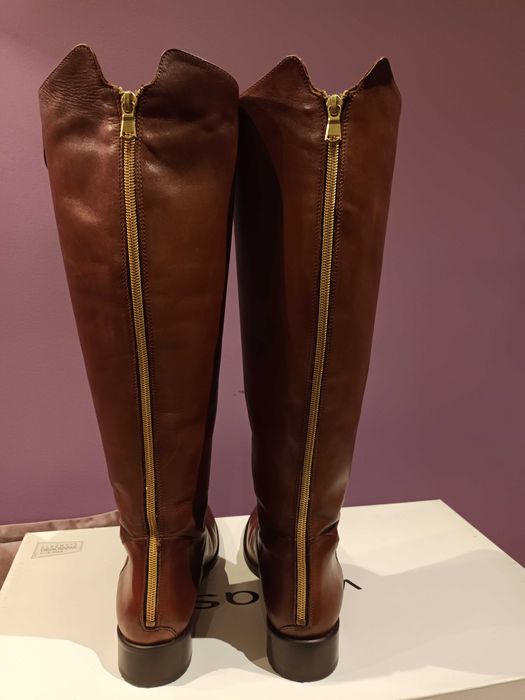 Skórzane kozaki damskie Wojas roz.38