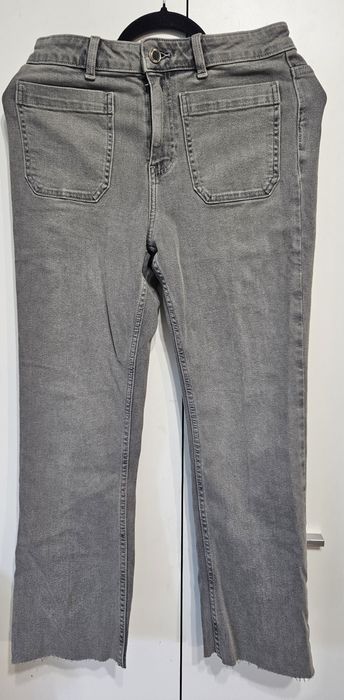 Szare spodnie jeans Zara