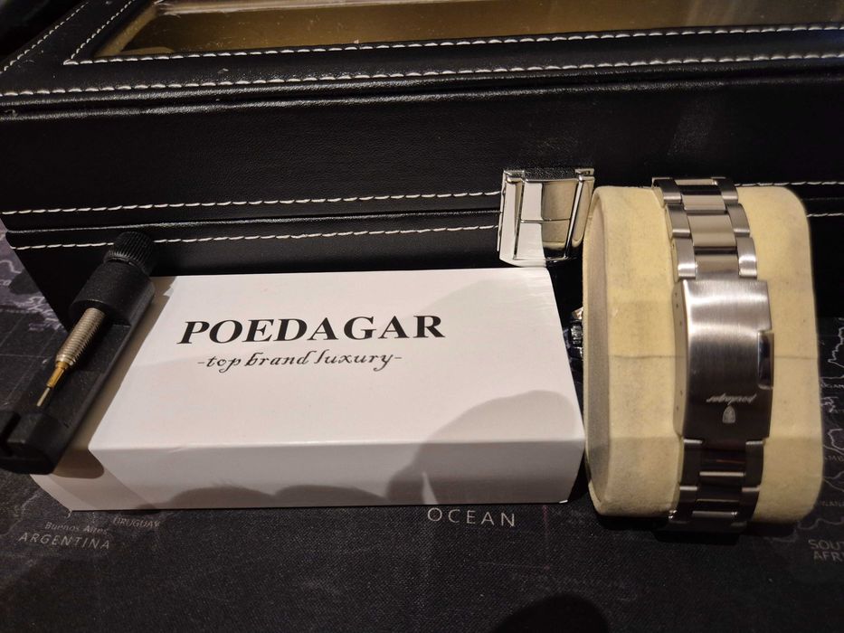 Relogio Poedagar Masculino - Luxo - Aço Inoxidável