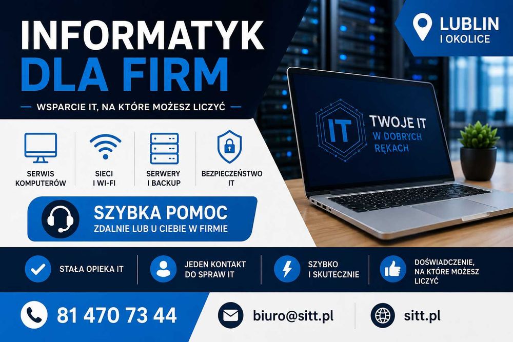 Informatykdla firmy | Wsparcie IT | Opieka IT  Serwery Sieci VPN Backup sitt.pl