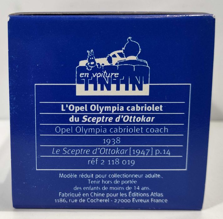 Tintin e o Ceptro de Ottokar - Opel Olympia 1938