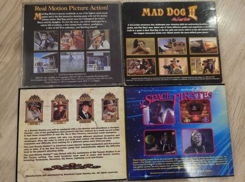 American laser games game gun + 4 gry unikat!