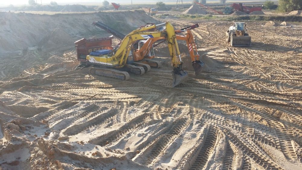 Żwirownia, żwir, podsypka, piasek, koparko - ładowarka