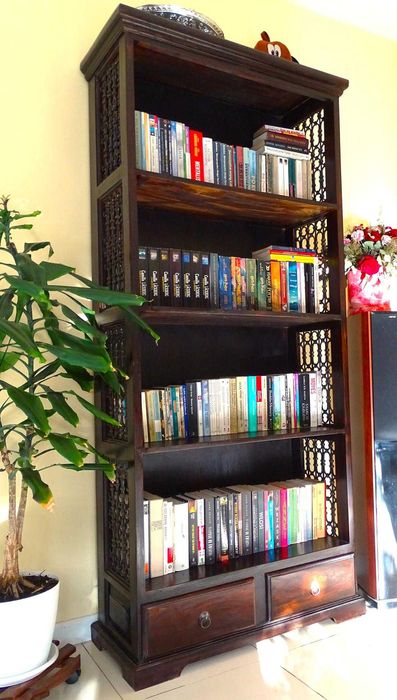 Biblioteka / witryna z drewna egzotycznego palisander - AlmiDecor