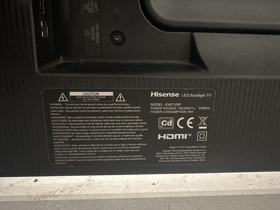 Hisense 43A7100F 43 4K Smart TV