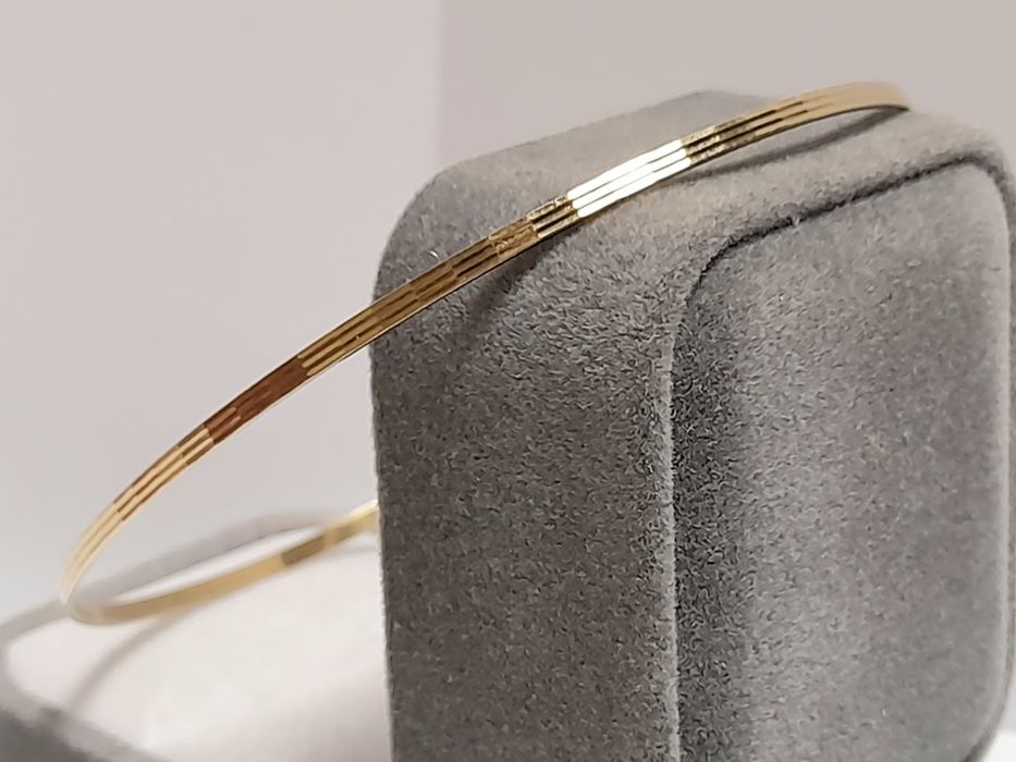 Bransoletka Bangle Kółko Diamentowana zloto