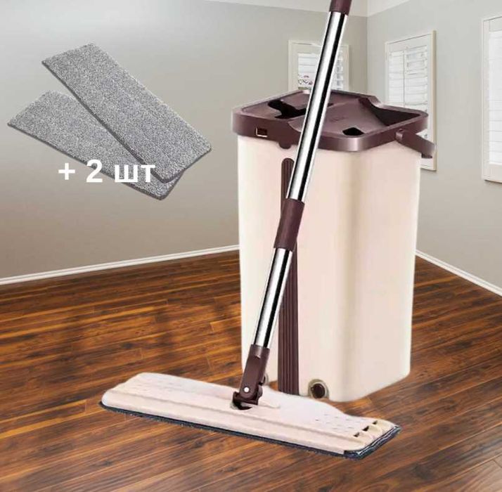 Швабра-лентяйка с отжимом 10 л Швабра с ведром МОП Cleaning Mop 10 л