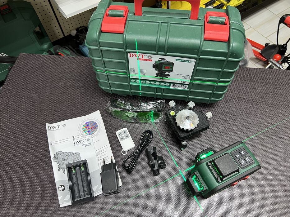 Лазерный уровень нивелир DWT LLC03-360 BMC Штатив OSRAM Гарантия 24мес