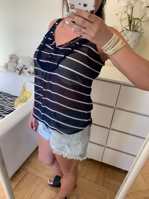 Gap bluzka marynarska w paski cienka na lato S