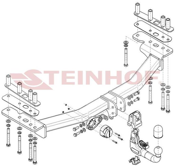 WYPINANY HAK Holowniczy + Moduł 7P do Land Rover Discovery Sport L550