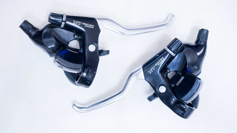 KOMPLET Klamkomanetki Shimano Deore LX ST-M563 3x7 retro MTB