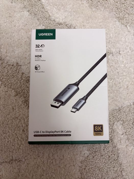 Кабель UGREEN CM556 USB-C to DisplayPort новий