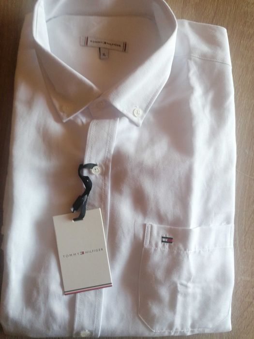 Koszula męska biała Tommy Hilfiger - rozmiar XL