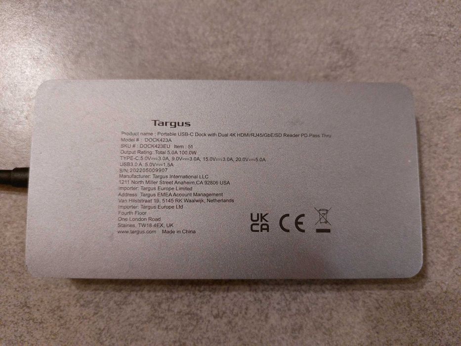 Док-станція / адаптер / перехідник TARGUS USB-C Dual HDMI 4K