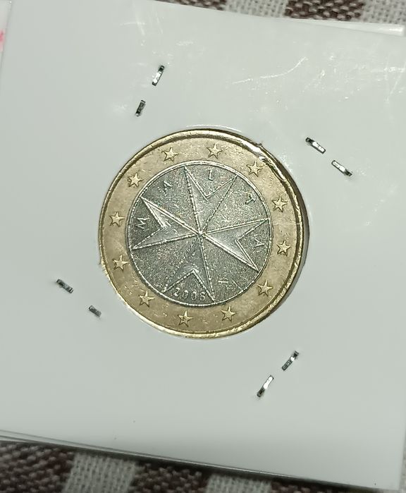 2 moeda 2008 F  1 euro e 2 euros