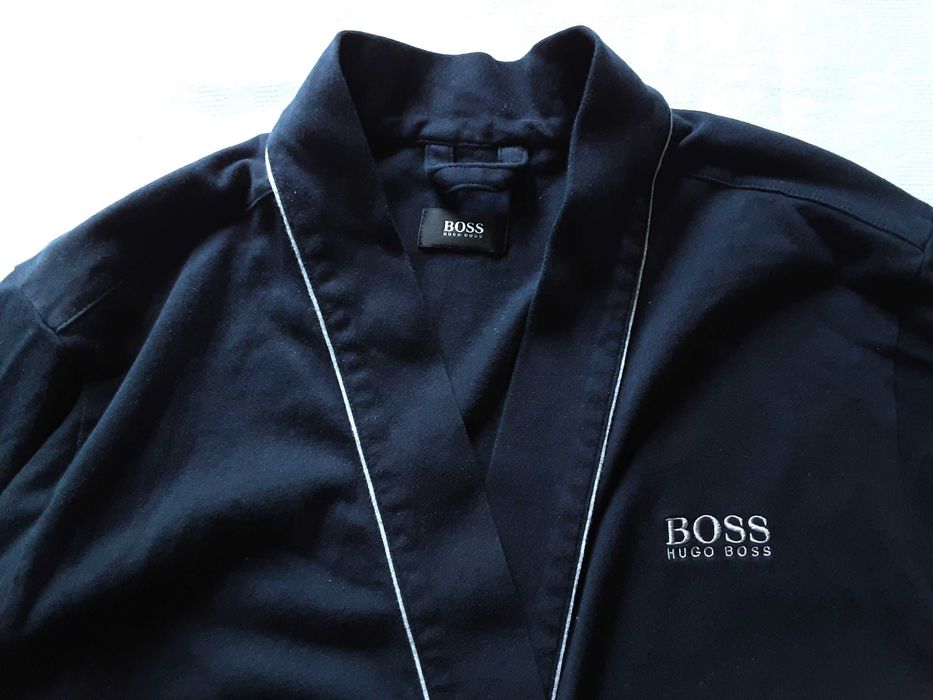 S Hugo Boss męski szlafrok granatowy