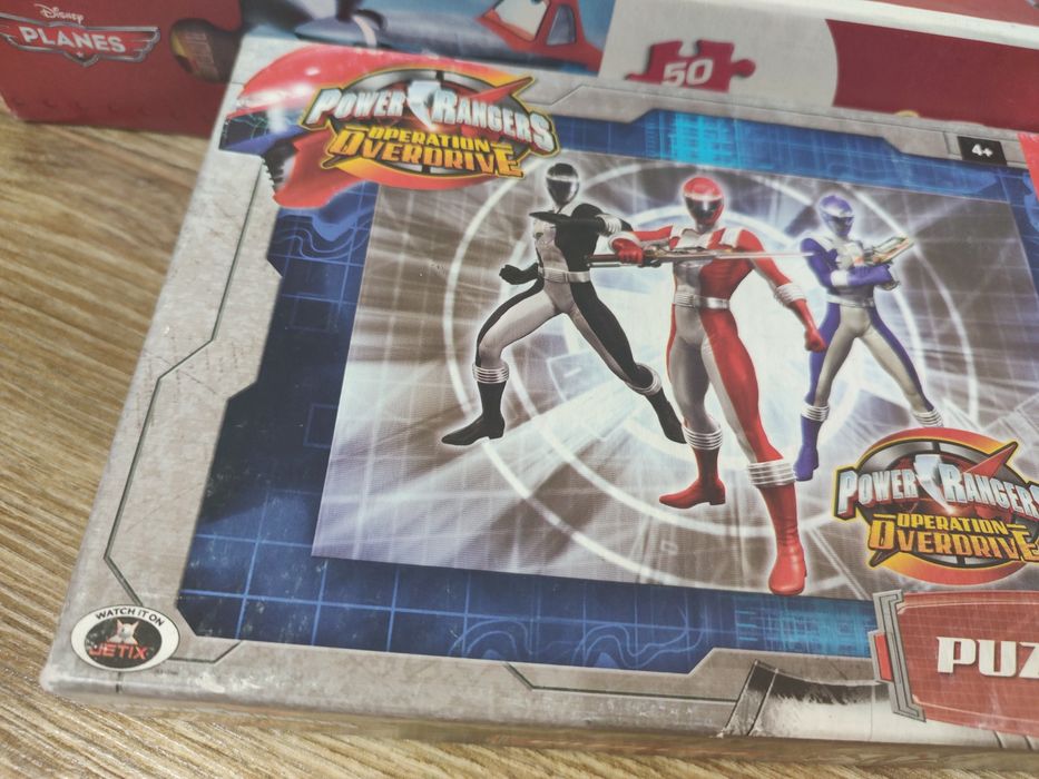 Puzzle trefl +4 lata samoloty power Rangers auta Scooby-doo