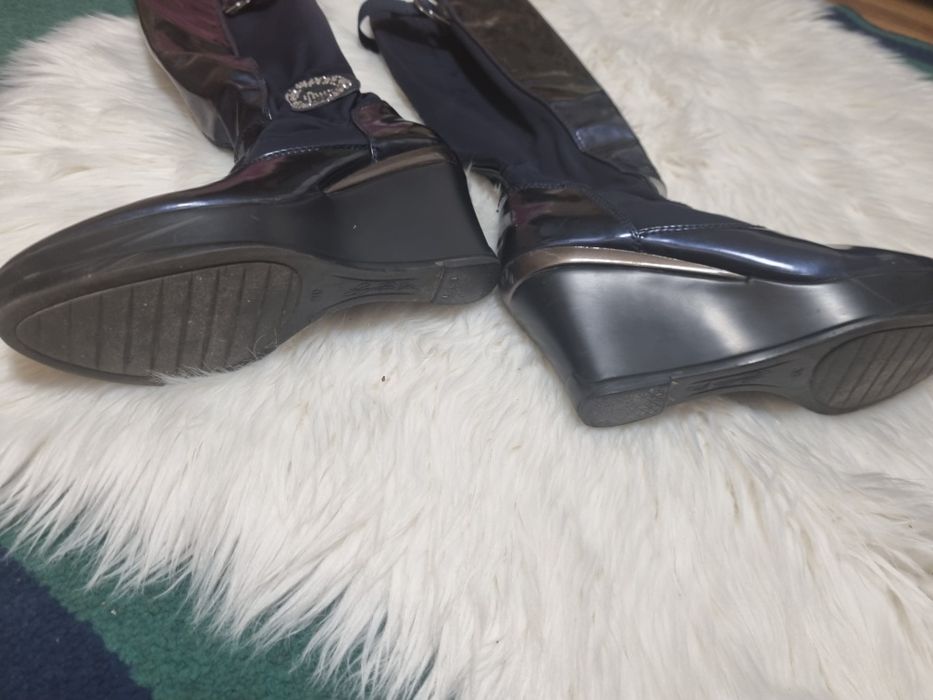 Kozaki przejściowe platforma 39 ciemny granat