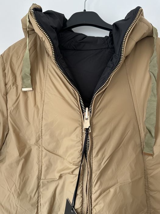 Casaco quispo reversível duas faces preto camel claro XL XXL