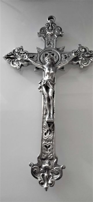 Crucifixo Antigo em Bronze 22cm.