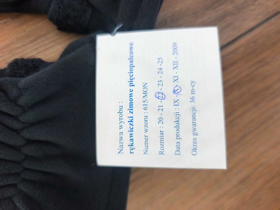 Rękawice zimowe 615/MON r. 22