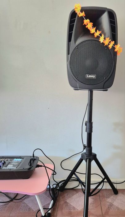 Aluguer de Coluna de Som com Tripe e 2 microfone