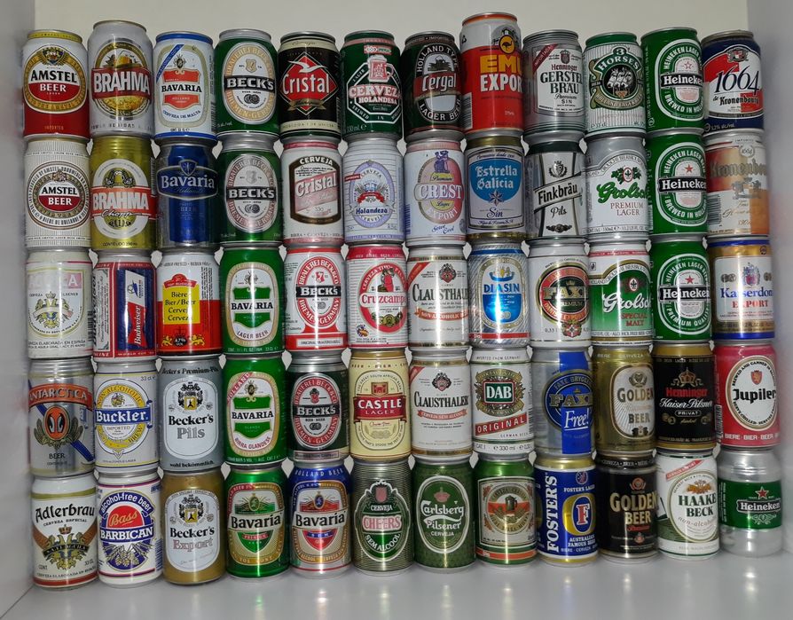 Latas -Lotes de latas colecção de cerveja e "soft drinks"