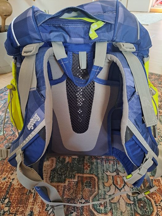 Plecak szkolny Ergobag – ergonomiczny, granatowo-limonkowy