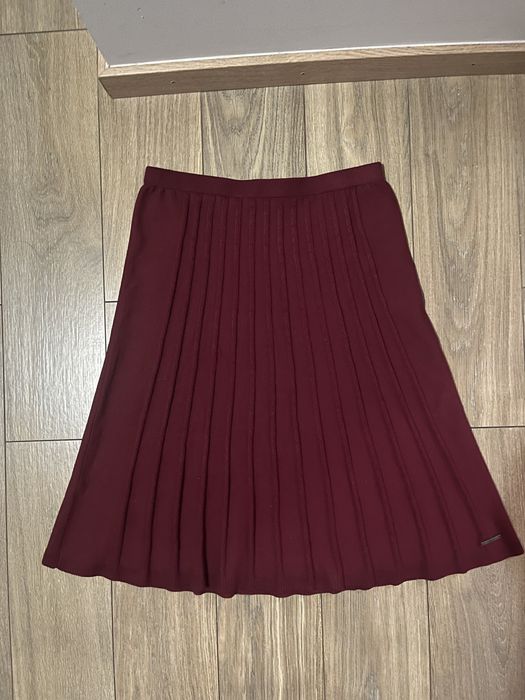 Spódnica z dzianiny bordowa rozm 36
