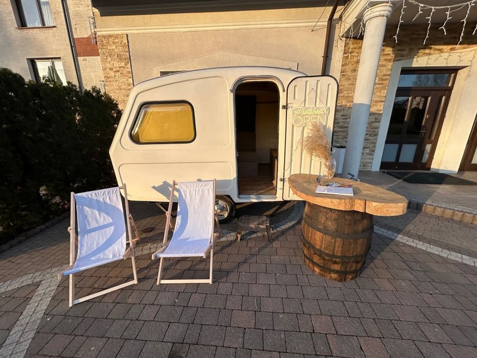 Fotoprzyczepa, fotobudka, ciężki dym ,wiatraki iskier