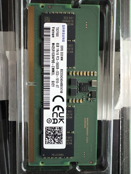 Оперативна памʼять DDR5 2 шт 8GB 5600MHz для ноутбука