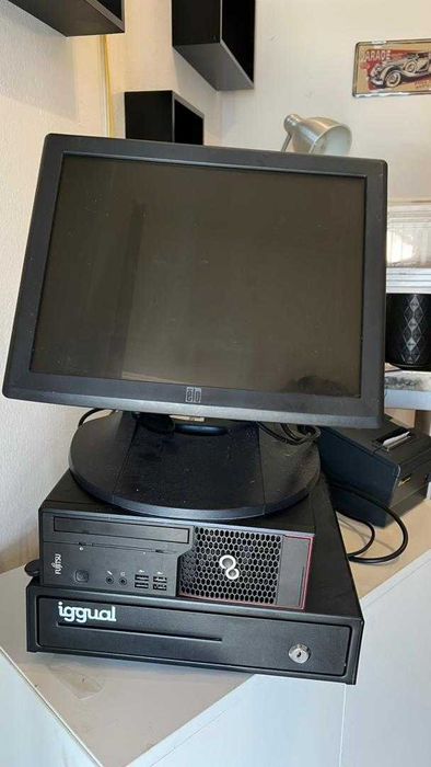 POS sistema com gaveta e impressora