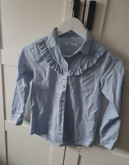 Koszula dziewczęca SinSay 140 błękitna elegancka